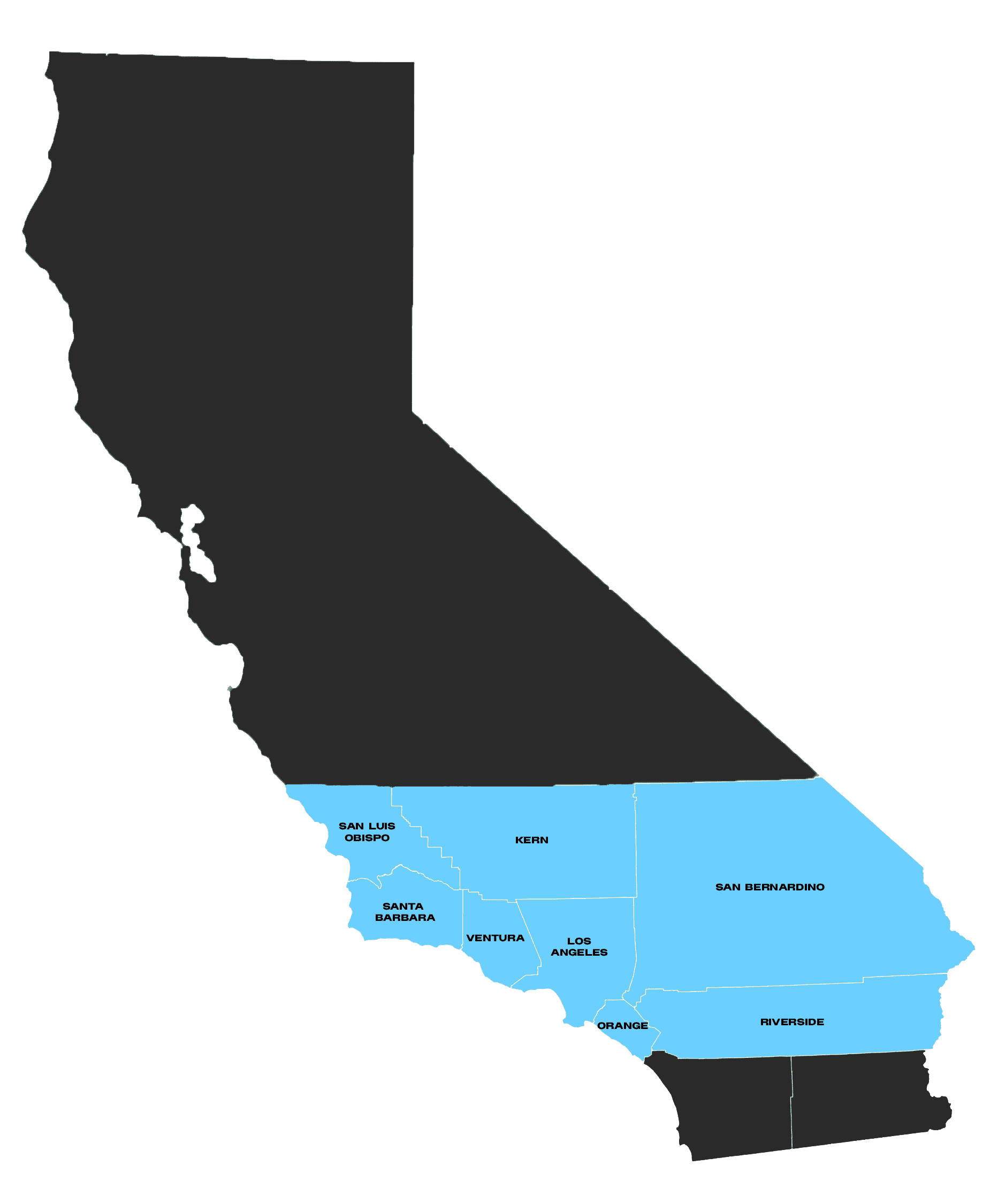Service Areas Map